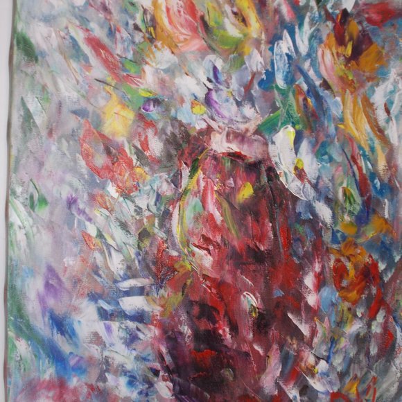 Certified Original "Peppy French Floral" oil painting by Davila, 18"x24" - Picture 3 of 6